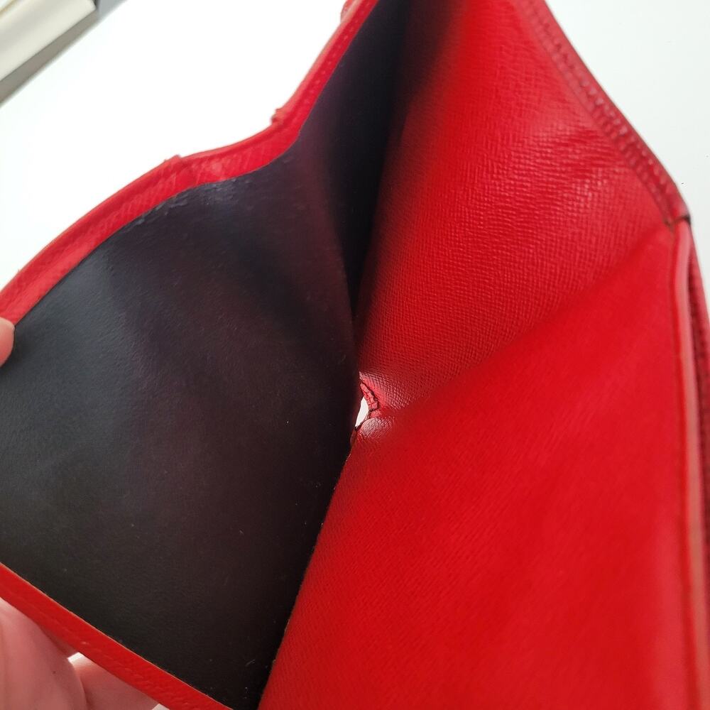 Louis Vuitton Vintage‎ 2002 Epi Leather Wallet Red Medium Trifold Elise Retro - Picture 5 of 16